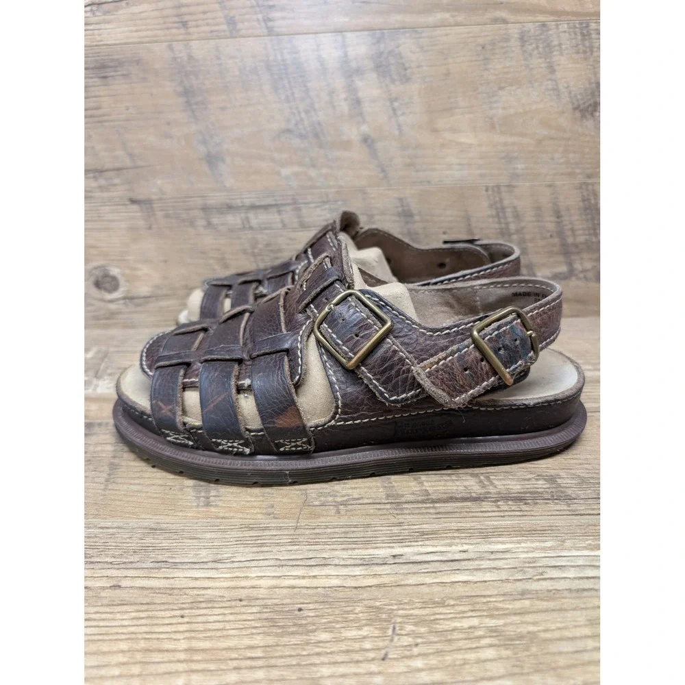 Vintage Dr Martens 8092 Fisherman Sandals Brown Leather US 9 UK 8 England